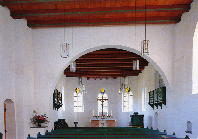 Innenraumansicht der Kirche Krummin